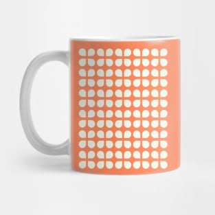 Geometric Floral Shape Pattern in Orange Mug